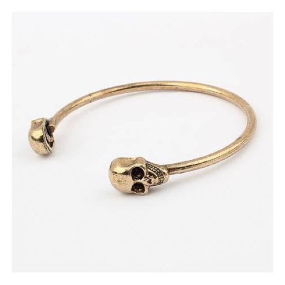 Bronze Skull Adjustable Bangle